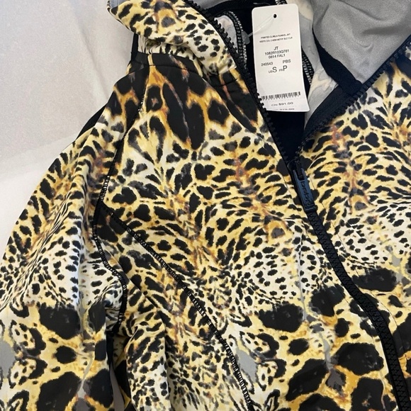NWT! Bebe Bebe Sport Cheetah Print Funnel Jacket Zip-Up SMALL Made In USA - Picture 6 of 15
